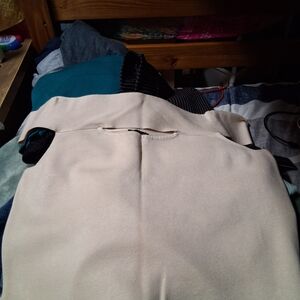 Express Elegant Cream Crop Top